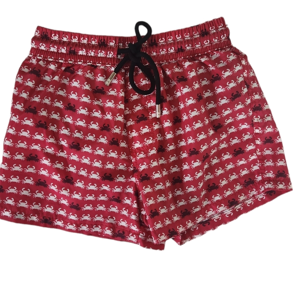 Infant Boys Silky Crab Swim Trunks. Size 12-18 mos.